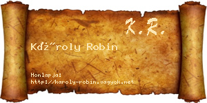 Károly Robin névjegykártya
